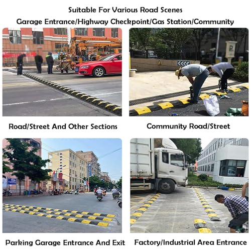 Reductor de velocidad de 100 cm para control de tráfico en parkings de centros comerciales 7
