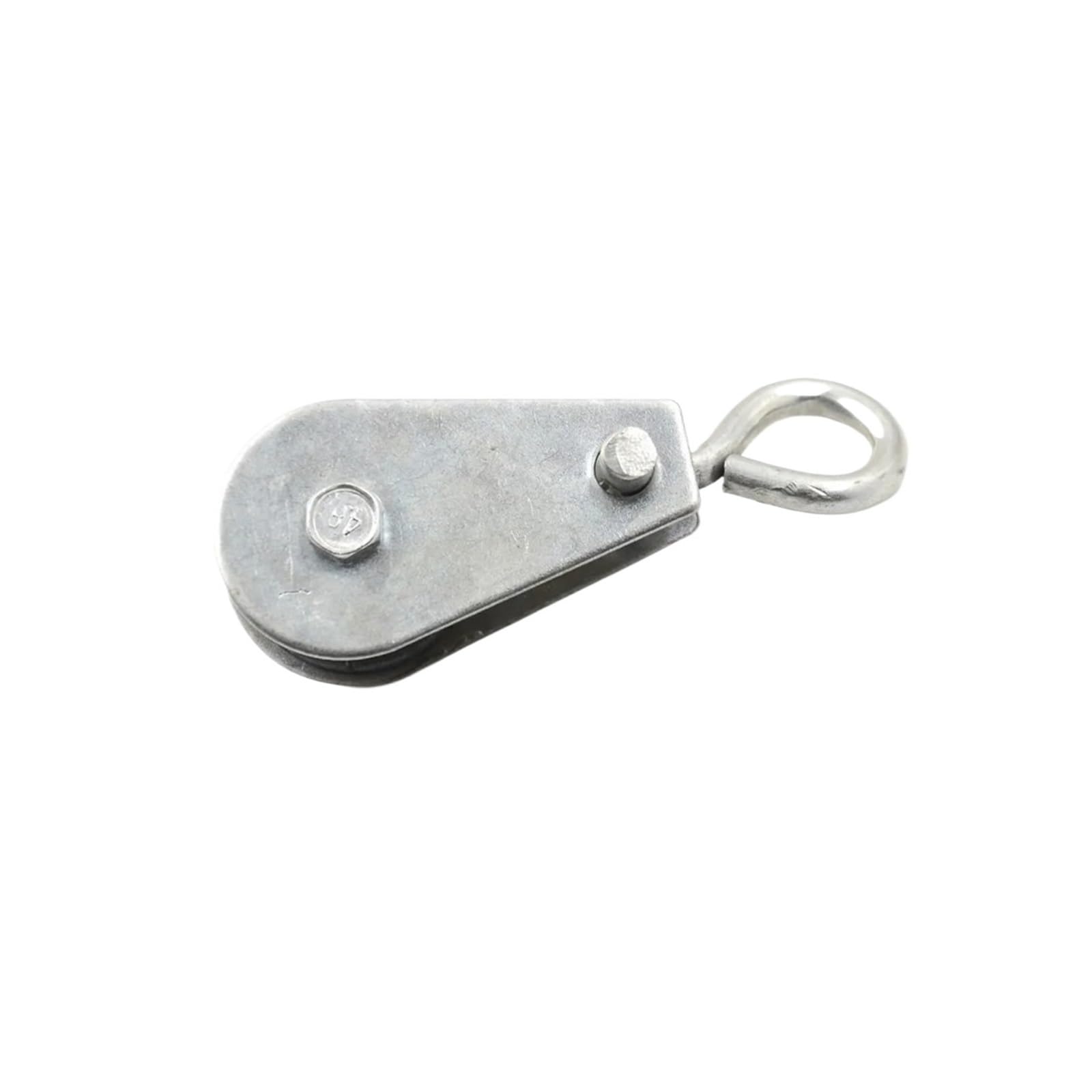 Einteilige 0,8 cm drehbare Riemenscheibe mit Rollenblock, 0,03 Tonnen Metallrad, robuste Hebeausrüstung für Rigging, Boot und industrielle Nutzung