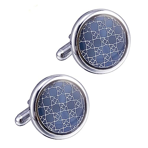 Gemelos y clip de corbata para hombre conjunto de esmoquin plateado 3