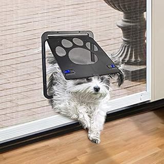 PETLESO Dog Door for Screen Door, Cat Door Screen Doggy Door for Sliding Door Insert, Small 8.25