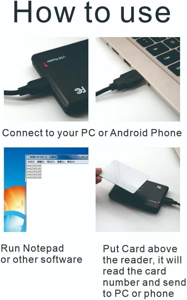 RFID Reader USB 125Khz Proximity Card EM4100 ID TK4100 Smart