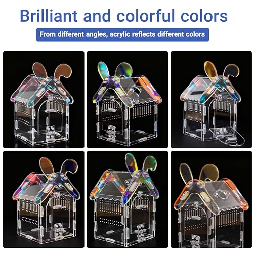 Image of Acrylic Jumping Spider Enclosure with Magnetic Lock, 3mm Clear Terrarium for Tarantula, Mantis, Scorpion | Escape-Proof, No Tool Assembly