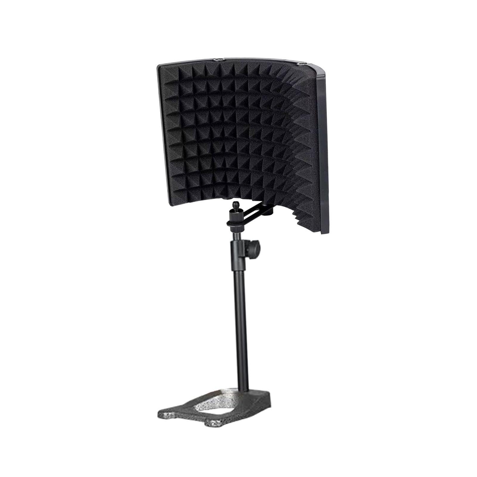 F Fityle Bouclier d'isolation de microphone à 3 panneaux, pare-vent pour équipement d'enregistrement, chant, diffusion, 3 panneaux avec support