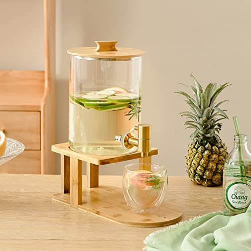 Mobilevision Bamboo Water Jug Stand – Portable Dispenser Stand For Large Beverage Jugs