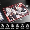 Redragon EISA P047S Anime Gaming Mouse Pad - Smooth Spandex Surface, Anti-Slip Rubber Base, Spill-Resistant, Durable 3mm Thick Design, 13 x 10 inches, Black - Image 2