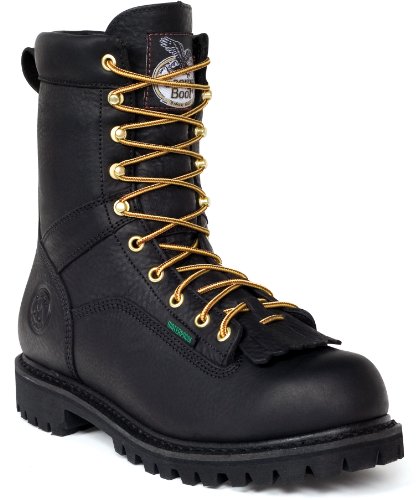 Georgia Boot Waterproof Lace-to-Toe Work Boot, Black, Size 10(M)