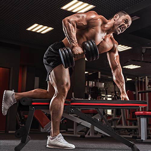 Foto de Yes4All Banco de pesas ajustable con diseño plegable para entrenamiento de cuerpo completo (imagen 7)