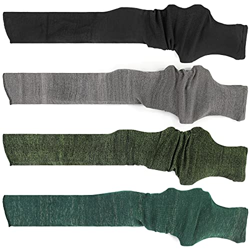 GUGULUZA Knit Gun Socks for Rifles - 6" Extra Wide - Silicone Treated Rifle Sock Anti-Rust, Fit Tactical Rifles with Scopes and Pistol Grips (Mixed Color - 4 Pack, 47x6inch)