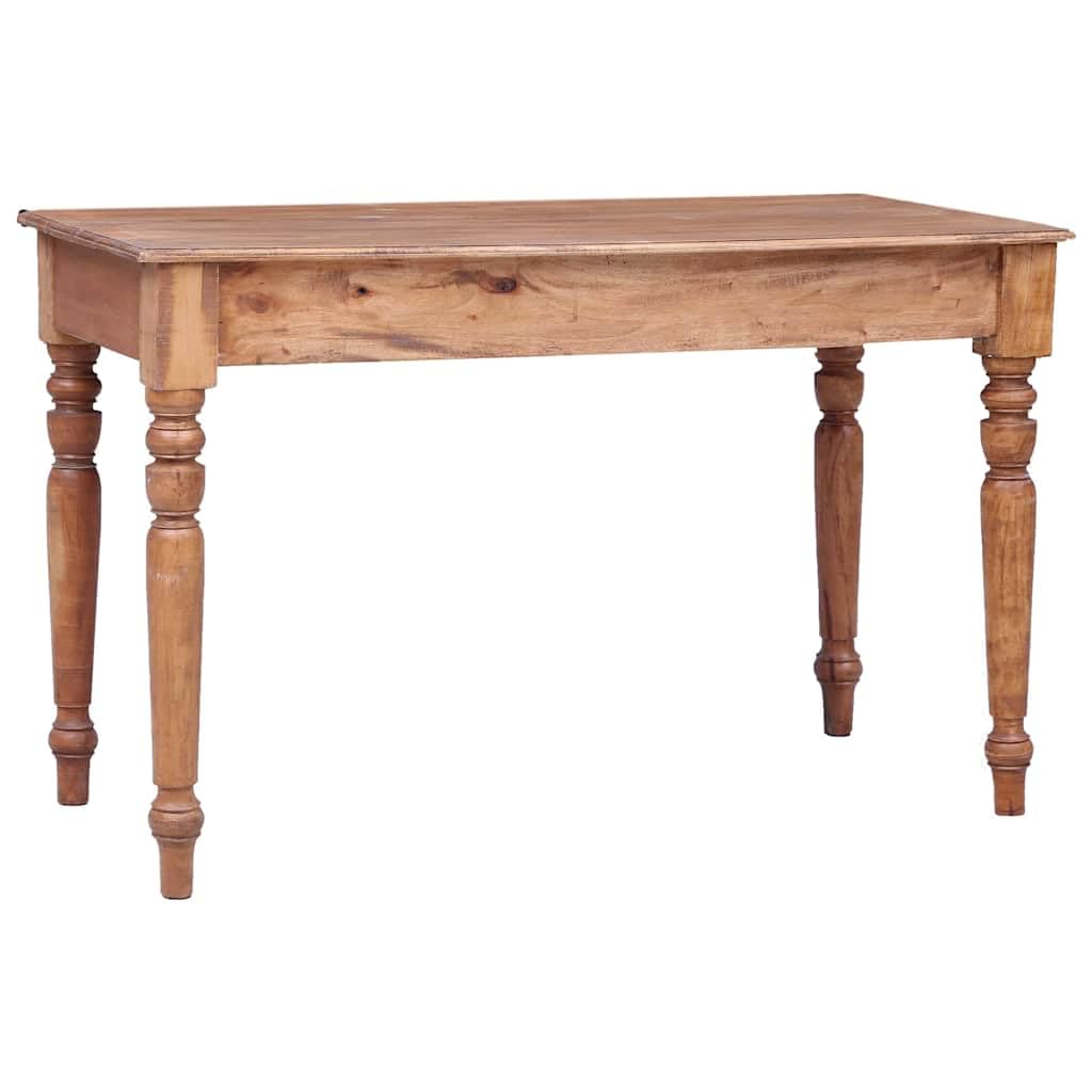 Scrivania con cassetti in legno massiccio riciclato, 117 x 57 x 75 cm, rustica, compatta, per home office, computer e gaming, versatile, utilizzabile come tavolino o tavolo consolle