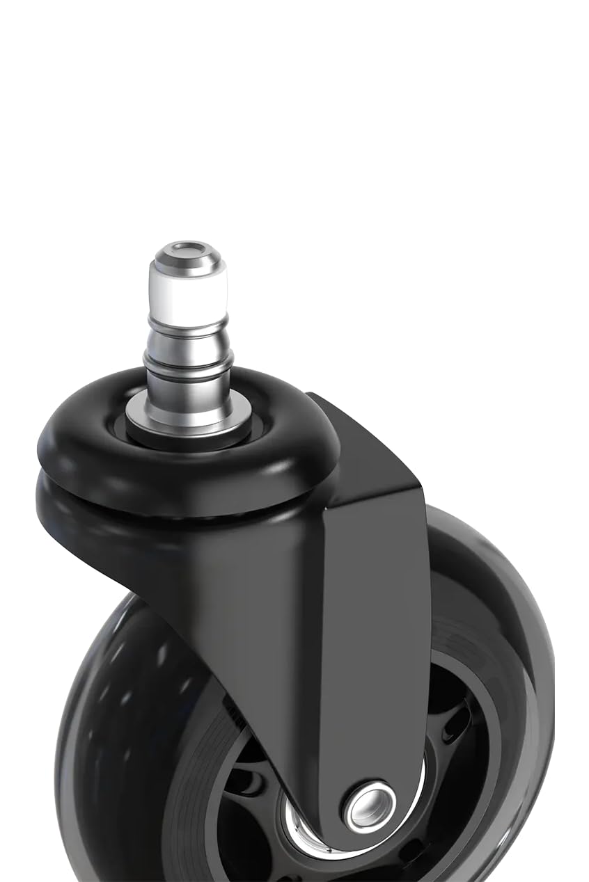 DXRacer Blade Wheels – 5er Set Premium-Stuhlrollen (75 mm) Bring dein Gaming-Setup auf das nächste Level – mit den DXRacer Blade Wheels im praktischen 5er-Set.