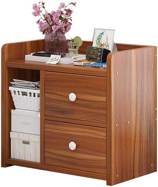 Telephone Table Bedside Table Wood Locker Modern Living Room Bedroom Bedside Table Kitchen Bathroom Shelf (Wood-Based Panel) Bedroom Storage Bedside Cabinet (Color : 1) (B)