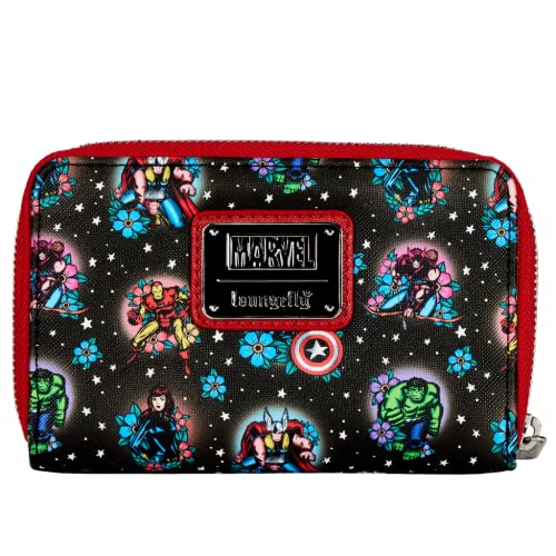 Loungefly Marvel Avengers Tattoo Zip Around Wallet Marvel - Avengers One Size #TOP1