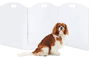 Freestanding Acrylic Dog Gate for Home, House, Doorways, and Inside