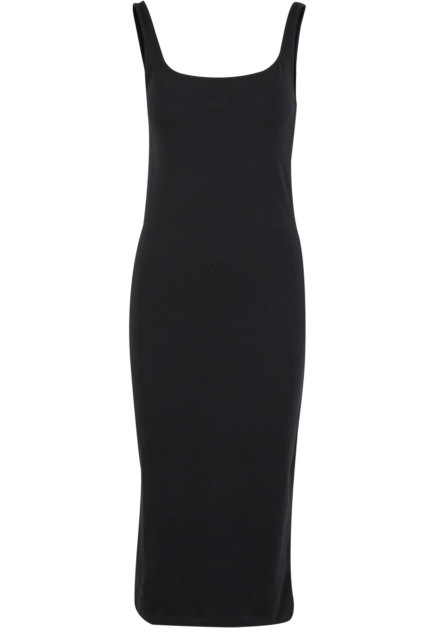 Urban Classics Ladies Basic Long Cotton Jersey Dress Donna Abito Media Lunghezza Nero