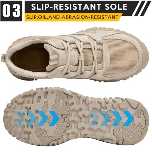 Image of Steel Toe Shoes for Women Men - Lightweight Slip Resistant Safety Work Shoe with Impact & Puncture Resistance for Protection
