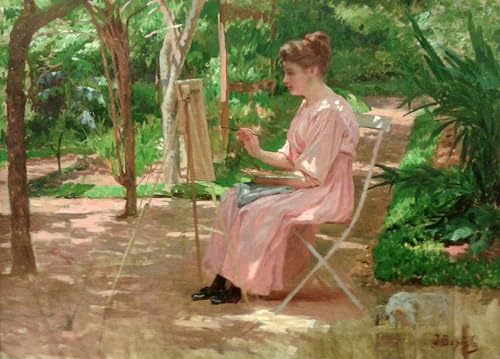 Pintura de mujer de Joao Da Costa para transformar las paredes de su despacho de trabajo