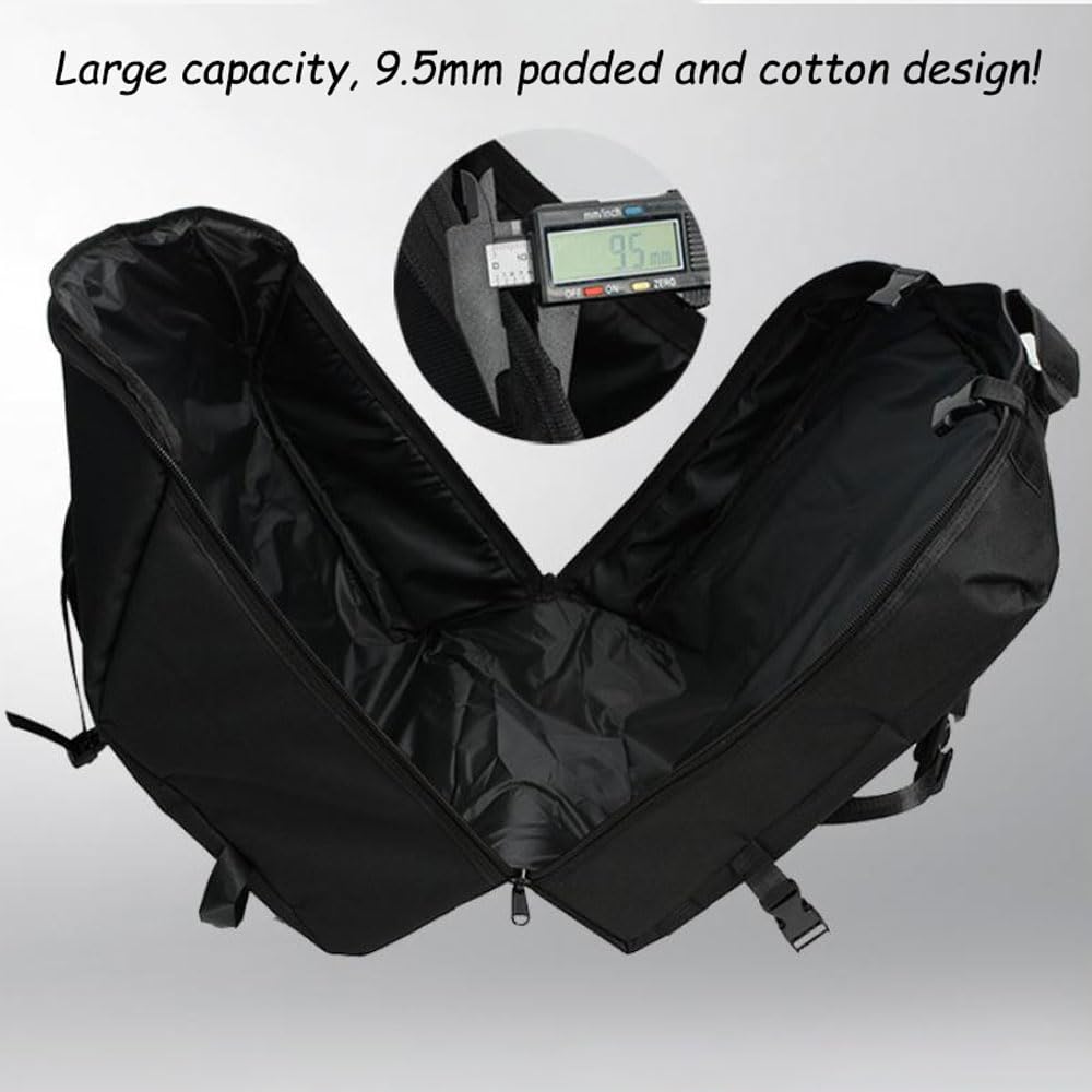 Sac accordéon à Dos en Tissu Oxford pour accordéon Accordéon rembourré Valise Sac à Dos avec Bretelles Sac à Dos pour Accessoires Sac de Transport pour Instrument-Black||80-96 Bass