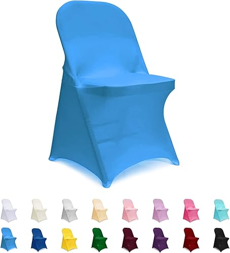 ManMengJi Fundas de elastano para silla, 12 unidades, plegables, fundas universales para sillas ajustables para bodas, fiestas, banquetes,