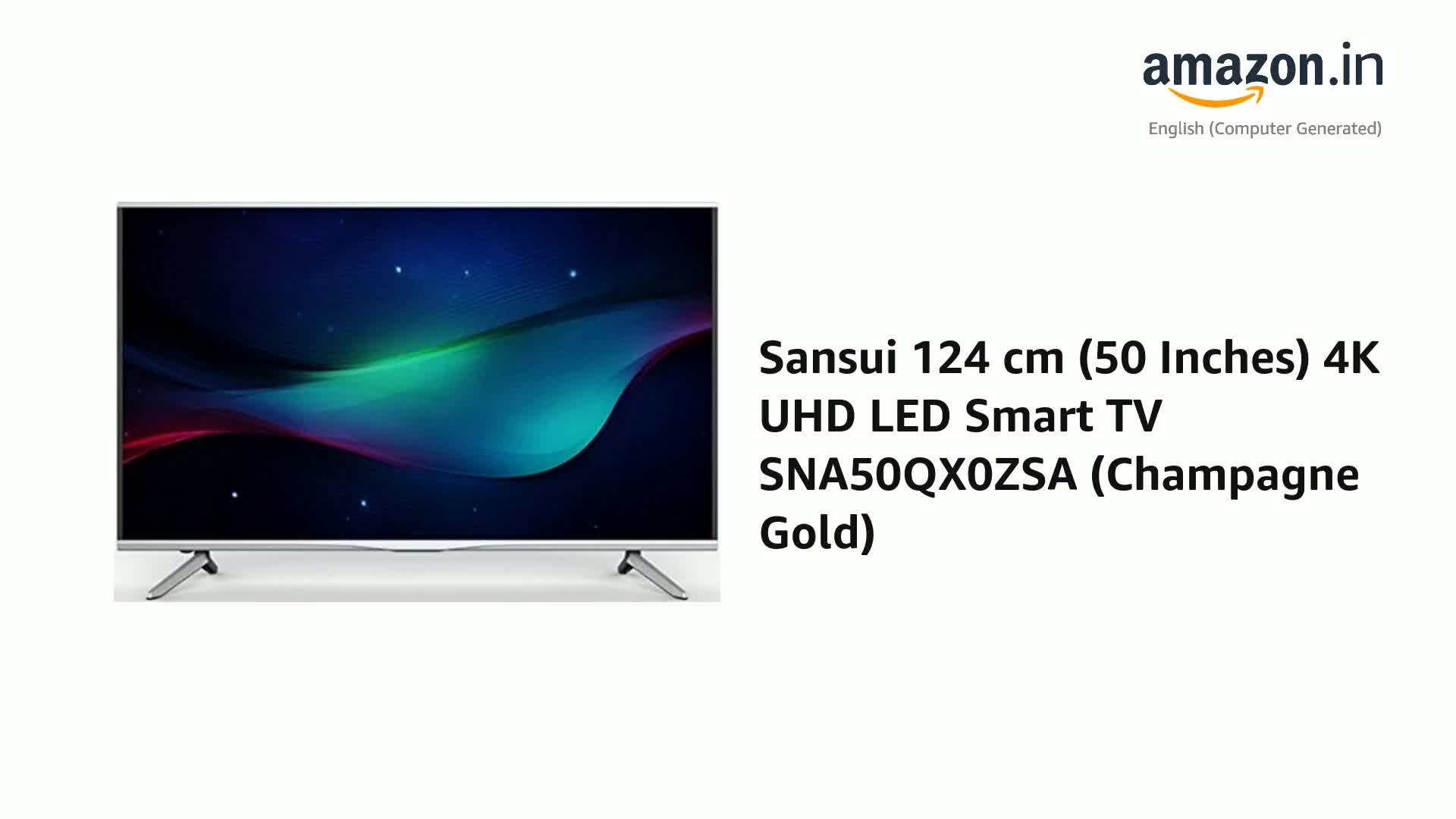 Sansui 124 cm (50 Inches) 4K UHD LED Smart TV SNA50QX0ZSA