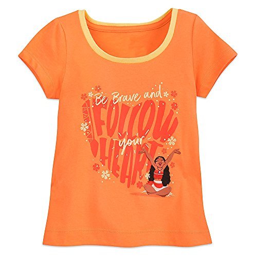 T-shirt Moana Disney orange résistant et doux taille XS 4 ans