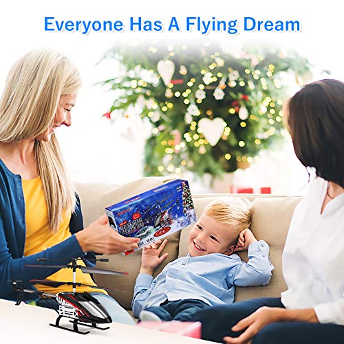 Mini RC Helicopter, Remote Control Helicopter with Gyro and LED Lights for Kids and Adults, 3.5 Channel, Cool Airplane Indoor & Outdoor for Plane Fans, Toy Gift for Boys Girls