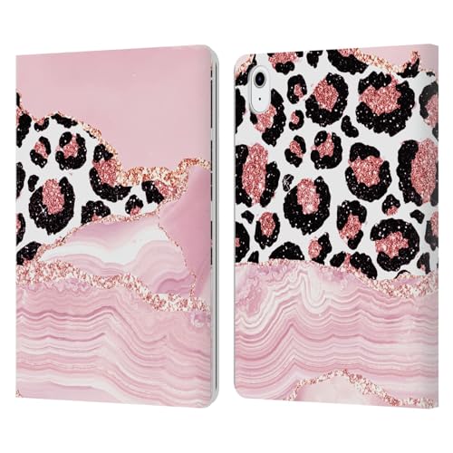 Housse iPad Air 11 marbre rose pailleté pour le travail et les loisirs