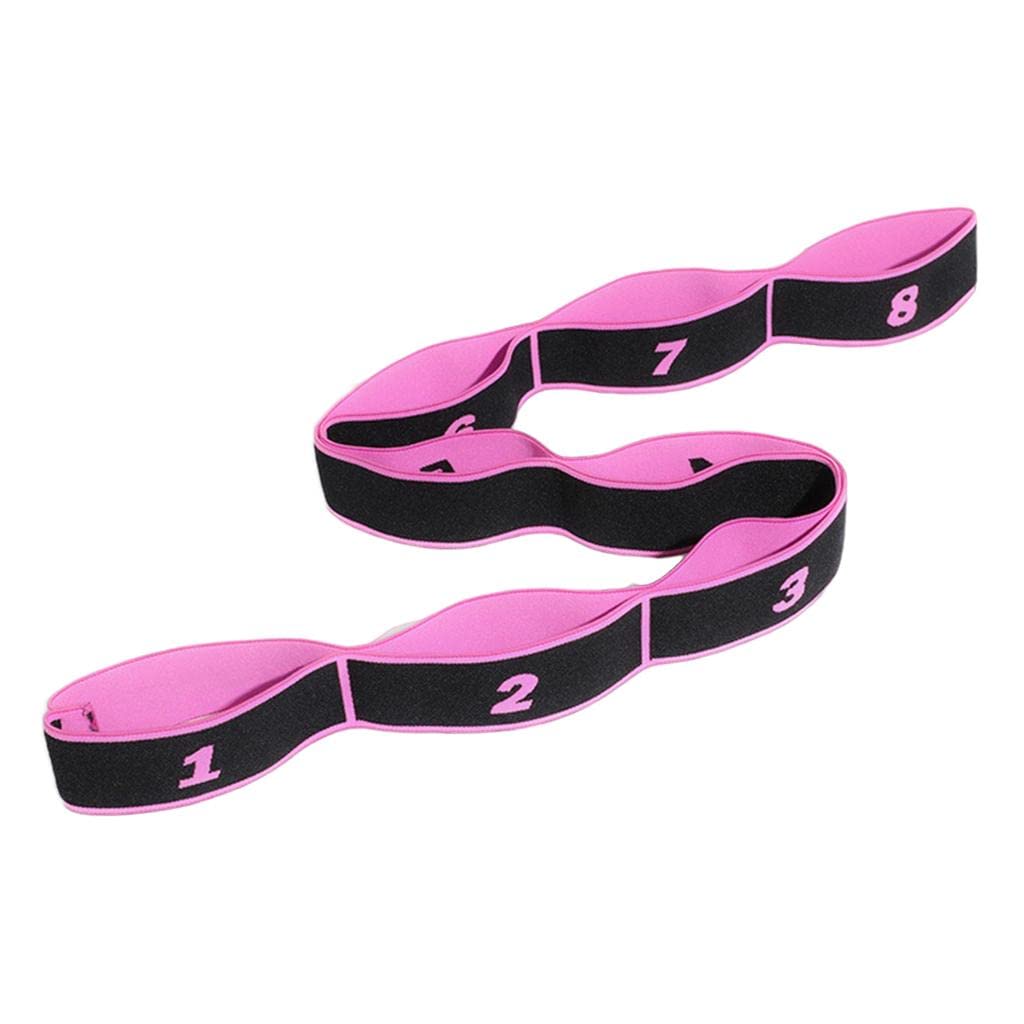 CLUB BOLLYWOOD® Yoga Pull Strap Fitness Str Band Resistance Loop Pink_8 Loops|Sporting Goods | Fitness, Running & Yoga |Resistance Trainers|1 Piece Yoga Strap-picture-12