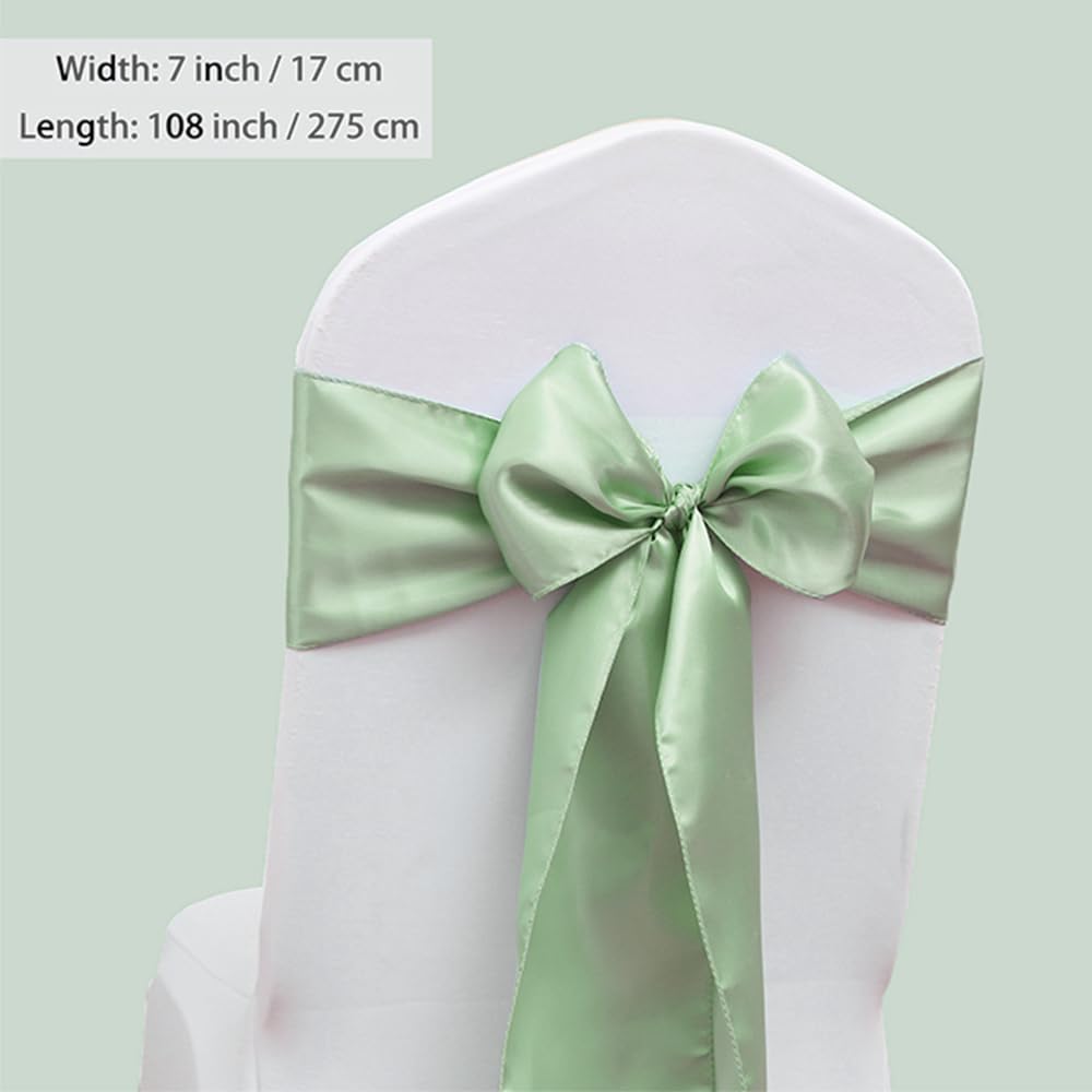 Amazon.com: Sage Green Chair Sashes 50 Pack, Satin Sage Chair Bows for  Wedding Birthday Party Bridal Shower Decor, Sage Green Chair Ribbons for  Folding Chairs Banquet Chairs : Home & Kitchen