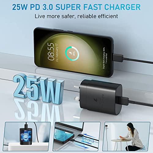 image for YESDEX Samsung Fast Charger, Samsung 25W USB C Charger with Charging C