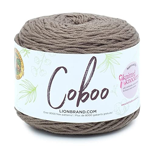 Lion Brand Yarn Coboo hilo gris pardo pack de 6 con patrones de tejer 3