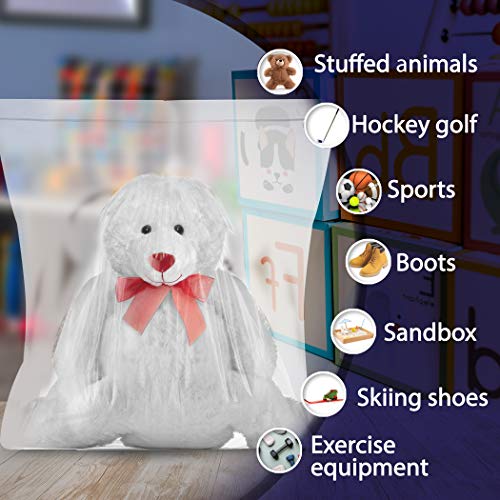 [ 40 Count ] Jumbo 5 Gallon Resealable Bag With Zipper Top - 2 Mill Thick - Storage Bags - Extra Large 18" X 24" For Seasonal Clothing, Blanket, Linens, Pillows Total Of 40 Bags #TOP4