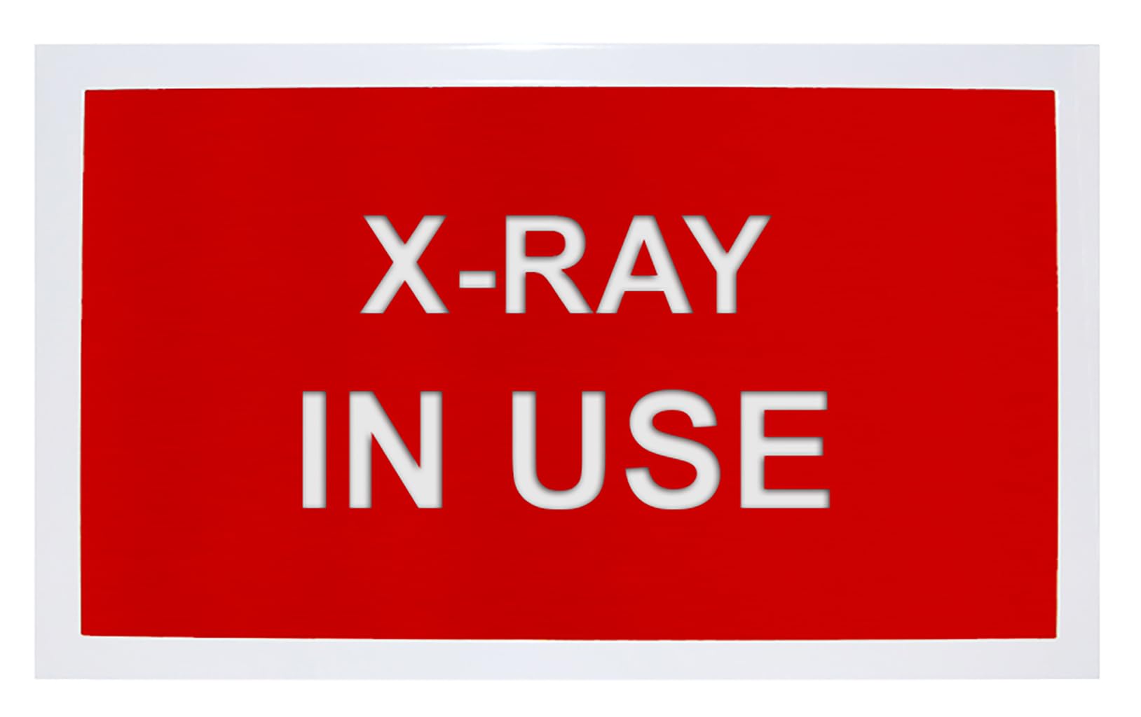 X-RAY IN USE Led Radiation Warning Sign for Radiation Rooms - Wall Mount Sign - Metal Case with Plastic Front - Bright Led Light Up - 120 Vac Hardwired - 1 Pack