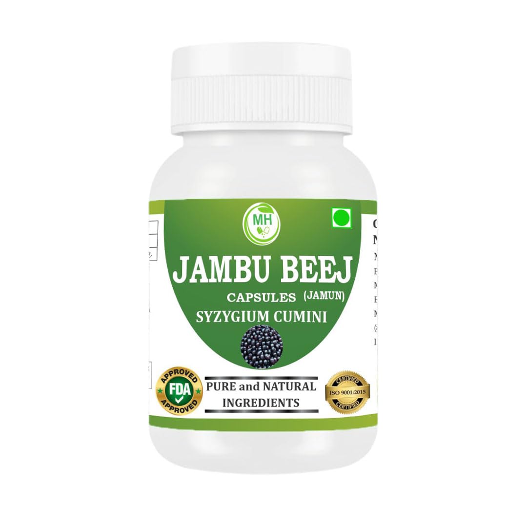 MORSAN HEALTHCARE | Jambu Beej Capsules 500mg – 60 Count | 4 Pack | Vegetarian | Plant-Based | Herbal Supplement | No Artificial Additives | Gluten-Free | Organic | 1