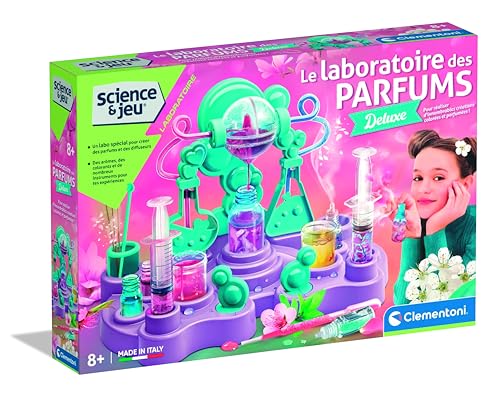 Clementoni | Le Laboratoire des Parfums Deluxe – Coffret Scientifique pour Enfants 8 Ans+ | Kit STEM Chimie Cosmétique | Créer Parfums & Diffuseurs |...