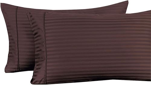 Miniatura 4 de Juego de sábana extra largo de una plaza de 300hilos 100% algodón, motivo de rayas, set de 3 piezas (Deep Pocket) tamaño Individual XL por