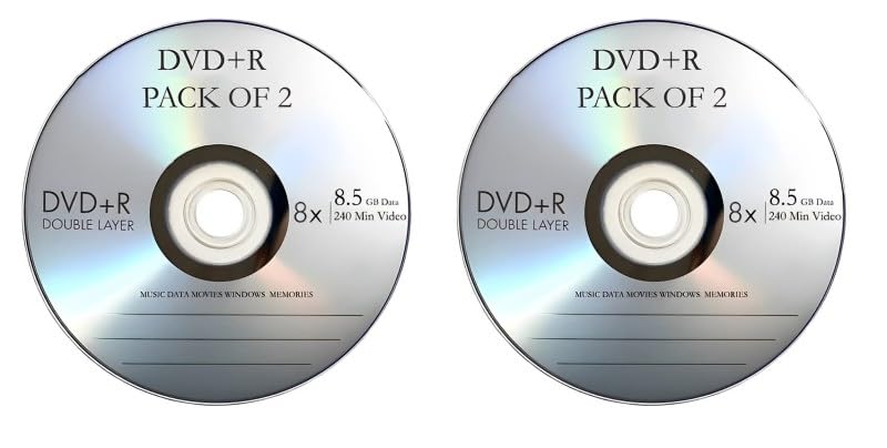 Premium Brand DVD+R DL 8.5GB 8X Surface Pack of (2)