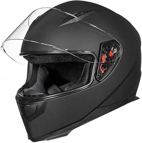 Miniatura 8 de ILM Full Face Motorcycle Street Bike Helmet with Removable Winter Neck Scarf + 2 Visors DOT Model-JK313