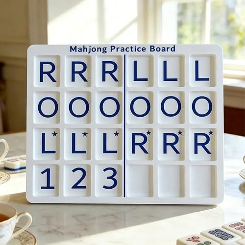 Solo Mahjong Practice Board con 24 ranuras para práctica de Mahjong miniatura 7