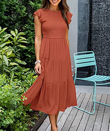 Image of Sexyshine Women's Square Neck Halter Lace Up Criss Cross Maxi Dress Tie Back Sleeveless Smocked Ruched A Line Dress
