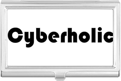 Stylish Word Cyberholic Business Card Holder Case Pocket Box Wallet