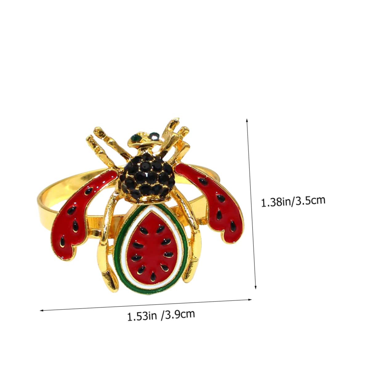 Alipis 12stücke Teiliges Dekorative Serviettenringe Wassermelonendesign Und Bienenmotiv Für Hochzeiten Partys Und Tischdekorationen