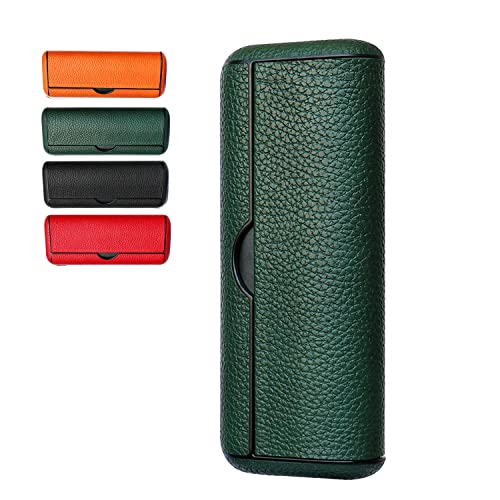 Votabell 加熱式たばこ用ケース IQOS ILUMA PRIME/イルマ i プライムに適合する(TPU+PUレザー製 360°全面保護 耐衝撃 極フィット勘合 ライチ柄 グリーン)