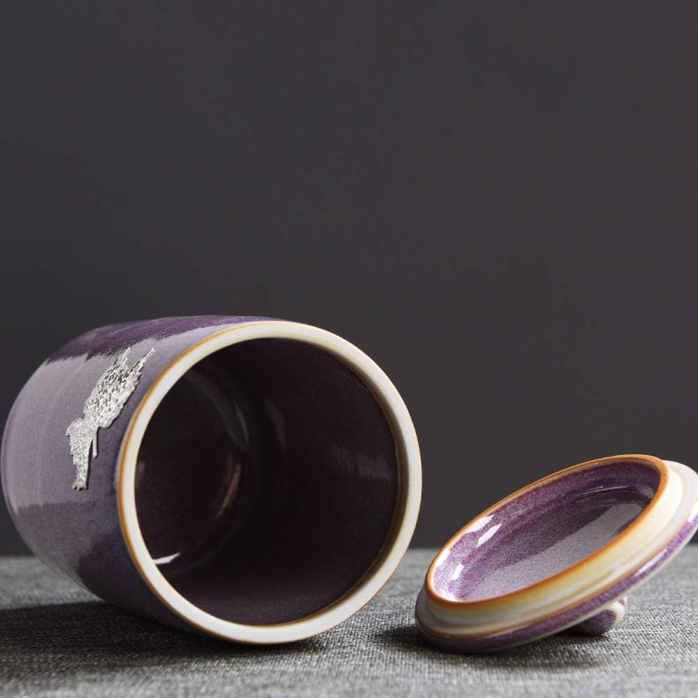 Adult Urn for Human Ashes for Cremation Urns Funeral Urn Home Ceramic Funeral Urn Funeral Urn Funeral Container (Color : B)(A)