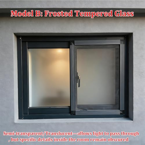 Ventanas correderas con vidrio templado y mosquitera para cobertizos de madera 4