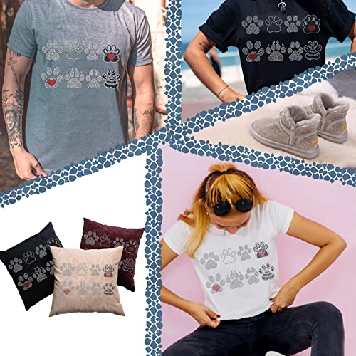 SUPERDANT Strass Iron On Transfers Zampa di Cane