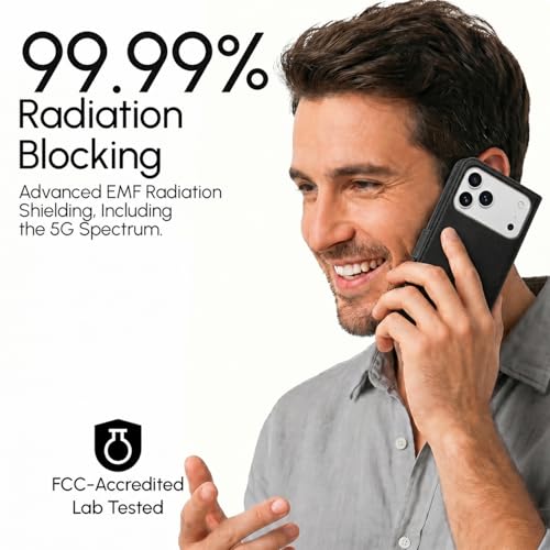 Étui pour iPhone 13 Pro Max avec protection anti-rayonnement et support