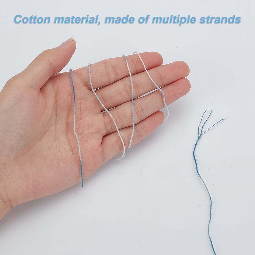 Fil Sashiko écheveau 110 Yards X 4 Couleurs - Fil à Broder Japonais En Coton Pour Quilting, Couture, Réparation Denim