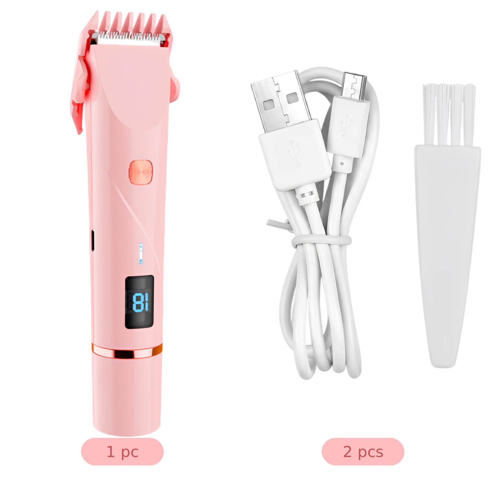 Bikini-Trimmer für Frauen, 2-in-1 elektrischer Bikini-Trimmer und Körperrasierer mit Keramikklinge, wasserfester Damenrasierer mit LED-Leistungsanzeige für sensible Intimbereiche, Achseln und Beine,