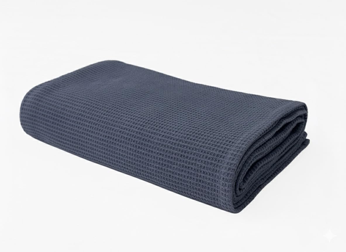 Organic Cotton Waffle Bath Towels - GOTS Certified -12 Organic Cotton Waffle Bath Towels - GOTS Certified -12