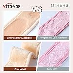 4 Pack Spa Headbands for Women, Lengthened Adjustable Makeup Headbands for Women's Hair, Stretch Flannel Headband for Washing Face, Wrap Towel for Skincare, Facial Mask, Bath and Sport with Magic Tape - Image 2